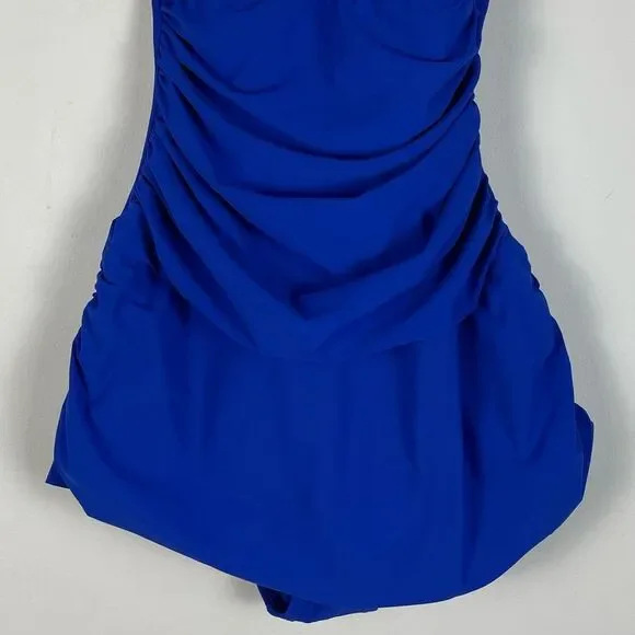 Gottex Profile Size 6 Bandeau Swim Dress One Piece Swimsuit NEW Blue - Picture 5 of 14